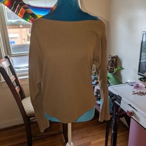 We The Free Off-the-Shoulder Tan Sweater